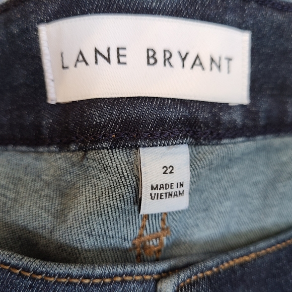 (903) Lane Bryant Woman's Plus Size Stright Leg Blue Jeans, Size: 22 Color: Blue - Picture 11 of 16